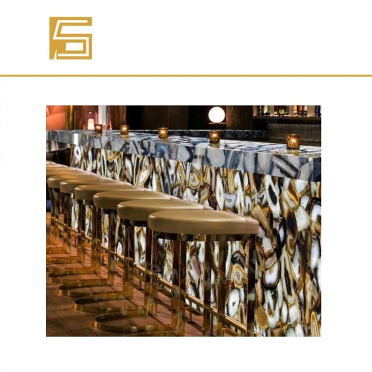 New Design Led Marble Table Lumi Stone Solar Panal