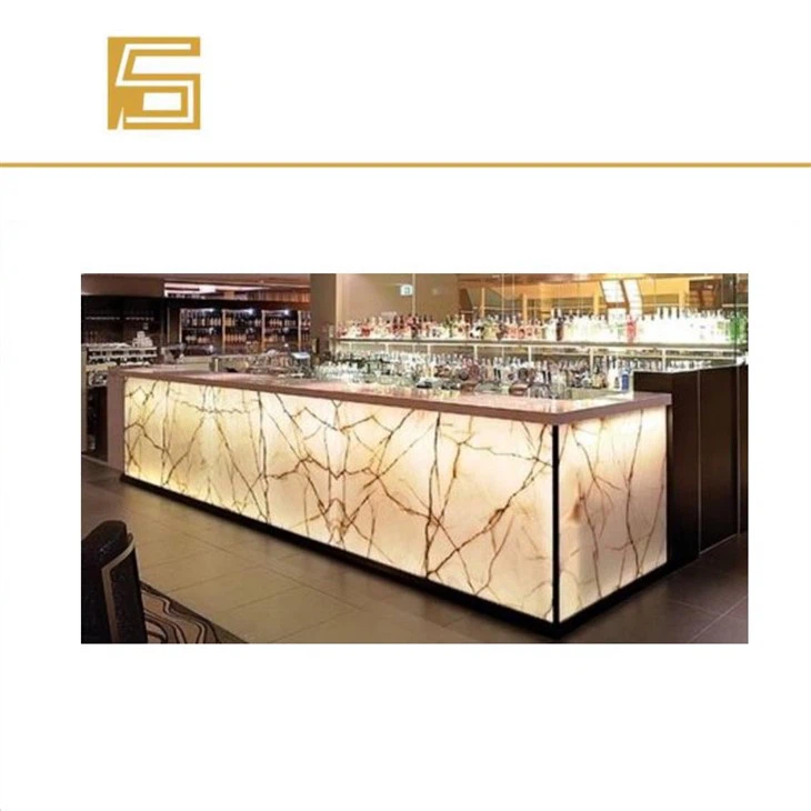 New Design Marble Led Lumi Stone Kitchen Top With Led Light