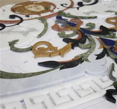 Tatahan Waterjet Medallion Marble